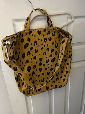 Baggu Leopard Canvas Tote Bag with Adjustable Strap